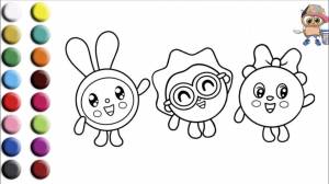 Раскраска для детей МАЛЫШАРИКИ