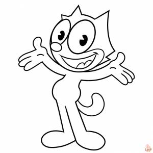 Наслаждайтесь бесплатными раскрасками Кот Феликс