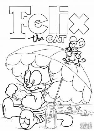 Раскраски Кот феликс
