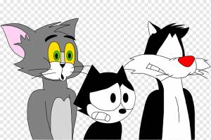 Мультяшный кот Том Феликс Кот Сильвестр, дораемон, белый, млекопитающее, животные png