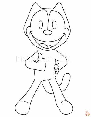 Наслаждайтесь бесплатными раскрасками Кот Феликс