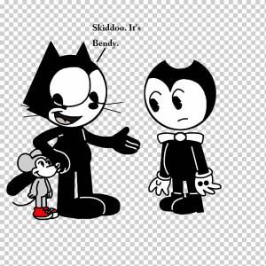 Кот Феликс Бенди и чернильный автомат Микки Маус мультфильм, кот, млекопитающее, животные, кошка Like Mammal png