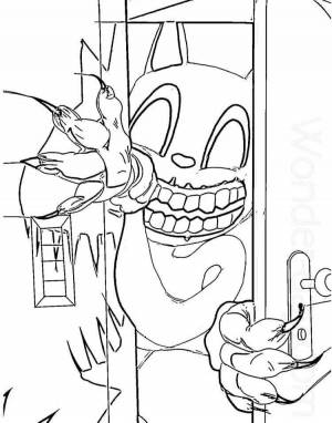 Раскраски страшный котик