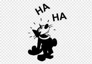 Кот Феликс Освальд Лаки Кролик Микки Маус Смех, Кот, животные, текст, логотип png