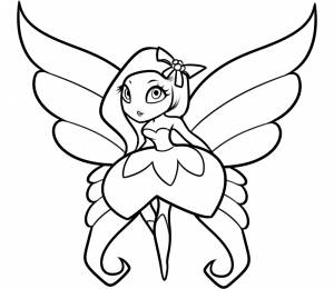Раскраска фея для печати лучший