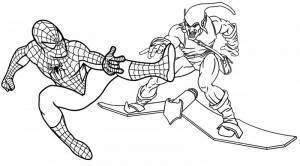 Desenho Duende Verde e Homem Aranha