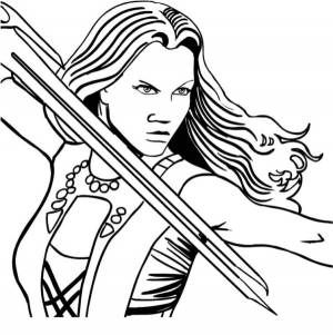 Раскраска Воин Гамора