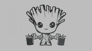Groot 01 Wall Silhouette 3D Принт Модель in Знаки и Логотипы 3DExport