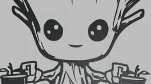 Groot 01 Wall Silhouette 3D Принт Модель in Знаки и Логотипы 3DExport