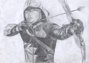 Стрела рисунок карандашом
