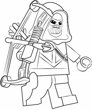Раскраска Зеленая стрела LEGO
