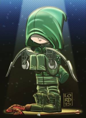 Roy Harper dressed as Oliver Queen