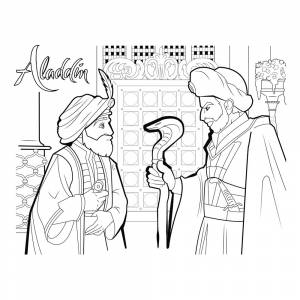 Раскраска Султан и Джафар