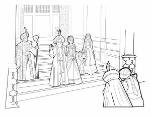 Раскраска картинка по фильму Аладдин