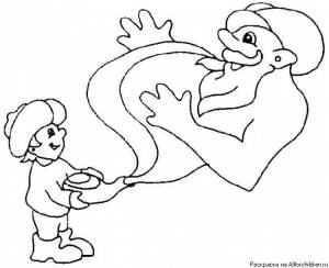 Джин раскраска