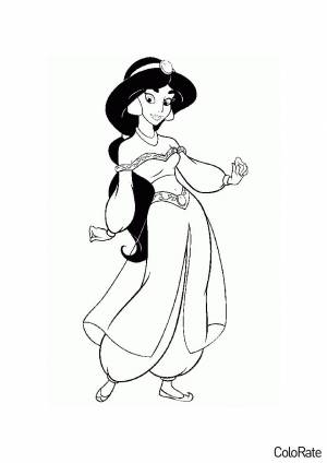 Раскраска Красотка Жасмин