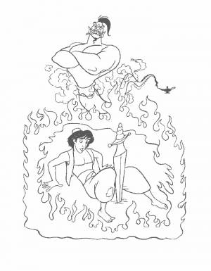 Раскраска Алладин