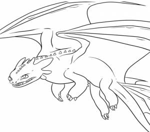 Ночная фурия раскраска