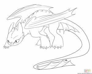 Ночная фурия раскраска