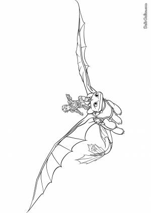 Раскраска Викинг Иккинг и дракон Беззубик