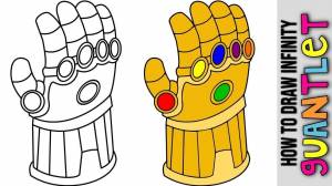 Перчатка бесконечности рисунок