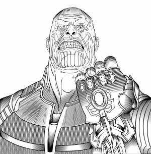 Раскраски Перчатка бесконечности