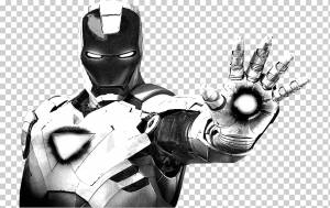 Железный Человек Ник Фьюри Черно-белый Арт, Железный Человек, marvel Avengers Assemble, комиксы, белый png