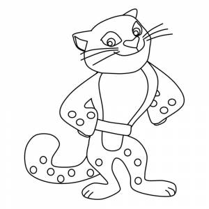 Раскраска леопард