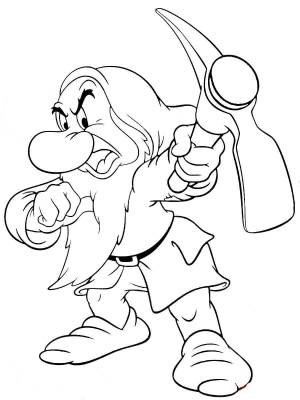 Раскраски Семь Гномов