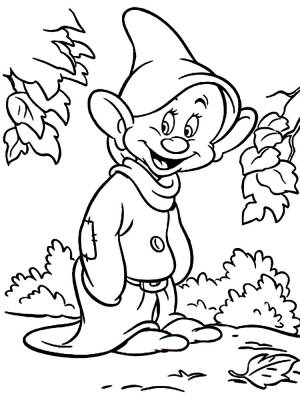 Скачать    детские раскраски Белоснежка и семь гномов