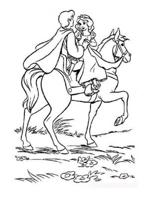 Раскраски Белоснежка и семь гномов