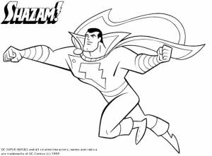 Раскраски Раскраска Шазам супергерои мстители