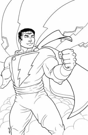 Раскраска крутой Шазам 2