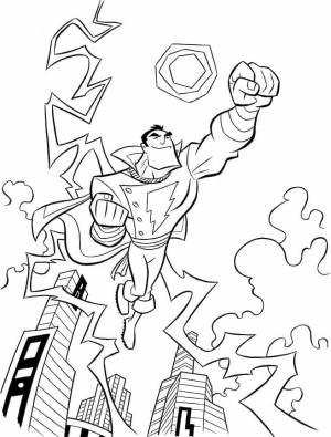 Раскраска удивительный Шазам 1