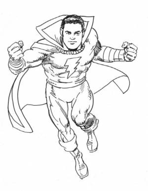 Раскраска Шазам в полете