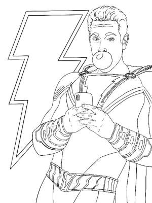 Раскраски Шазам