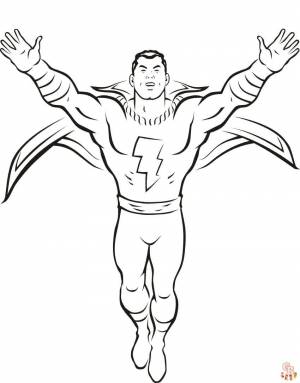 Найти бесплатные раскраски Shazam на GBcoloring Cайт