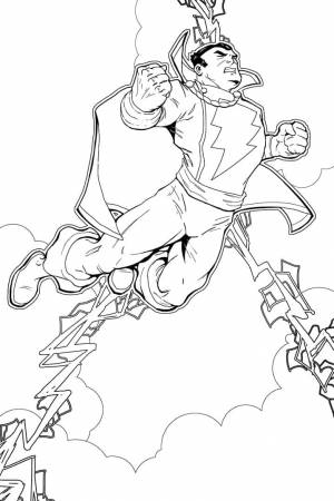 Раскраска удивительный Шазам