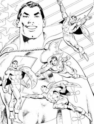 Раскраска Супергерой Шазам