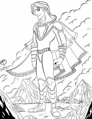 Раскраска Мультяшный Шазам