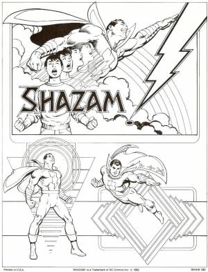 Шазам раскраска