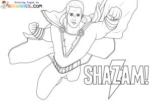 Раскраски Шазам