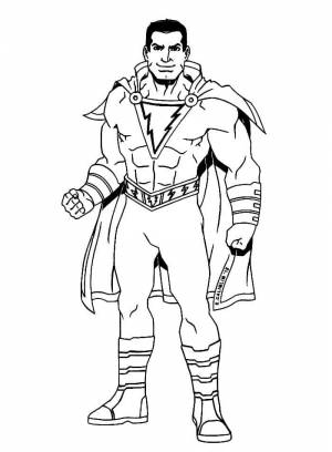 Раскраска крутой Шазам