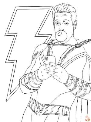 Найти бесплатные раскраски Shazam на GBcoloring Cайт