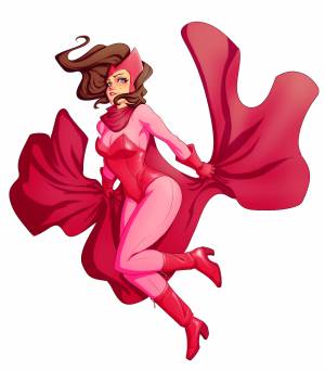 Ванда Максимофф Vision Marvel Кинематографическая Вселенная Очаровательная девушка, Скарлет Ведьма, комиксы, мстители, книга комиксов png