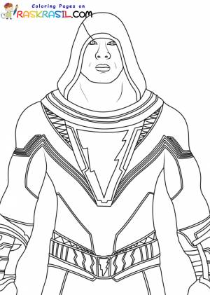 Раскраски Чёрный Адам