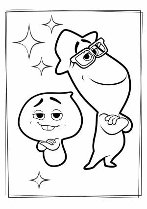 Раскраска Душа Джо и 22