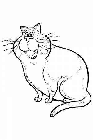 Раскраска Кот из мультфильма Душа
