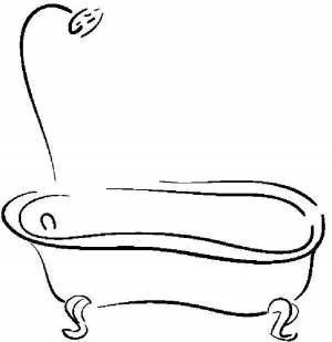 Раскраски душе, Раскраска Ванная с душем Ванная комната