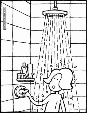 Душ раскраска для детей